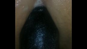 Teen 18+ Virgin Gets Personal With BBC Anal Dildo Action