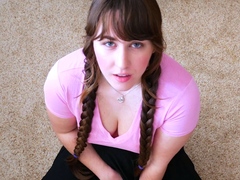 Busty brunette solo masturbation