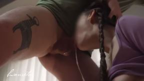 Homemade Girlfriend Blowjob. Sloppy Face Fucking And Cum In Throat - Amateur Lanreta