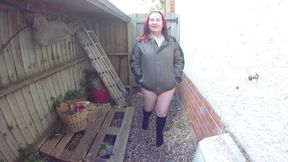 MILF Flashing Her Big Tits and Ass in G-string