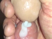 Squirting Dildo Ejaculates Fake Semen All Over My Cock, Balls & Ass