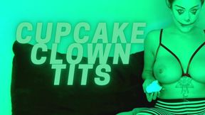 Clown Smashes Cupcakes into Tits