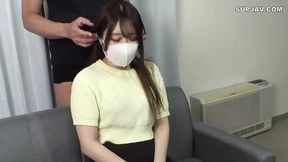 Hot Asian teen in tight white dress