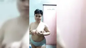 Asian teen get a lat night shower but it make her more horny