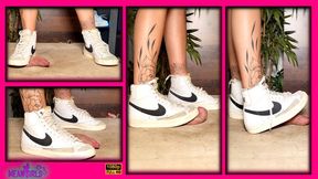 Nike Blazer Cock Crush and Shoejob with cum I Savage Sisters
