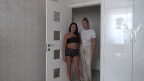 2 women licking and kissing and blowing raspberries on your belly Pn