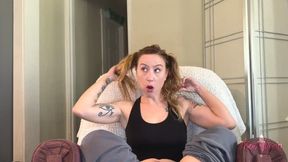 Misty Rein Chewing Gum and Blowing Bubbles