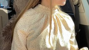 Stranger seduced in car &mdash;  public masturbation scene