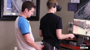 Colby Chambers Takes Advantage of Stunning Gamer Guy Nails him RIGID SANS A CONDOM