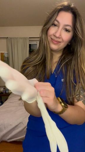 After a long day at the dental office, an orgasm is much needed! 🧤💦🥵🔥