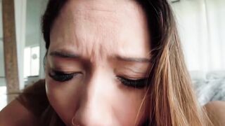 Slutty Teen Babe Gagging On Big Dick & Wet Panties - MUST SEE!