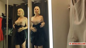 Get naked with mycandyalice in the transparent clothing store's dressing room. See her get undressed.