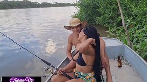 tigresa vip sai pra pescar com miia thalia com dois guia de pesca mais no final elas queria mesmo sexo (parte1)