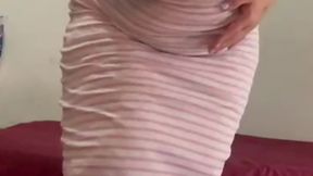 Hot Curvy Milf gets changed in front of husband friend