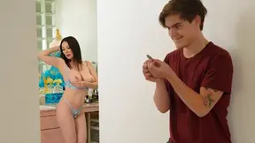Sexy mature neighbor Ray catches young guy staring and decides to fuck his brains out
