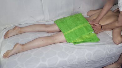 wife on real massage with masseur creampie in pussy and butt plug