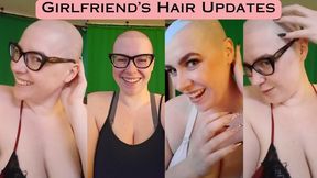 Girlfriend's Hair Updates - Featuring Jane Judge in this casual phone clip video with a hot bald babe showing off her sexy buzzcut and chatting
