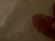Jacuzzi bath tub jerk sesh (cumming on mirror)