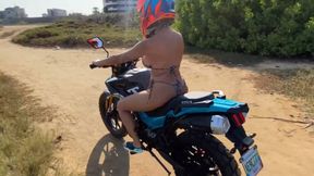 shirley musk +Bikini + motorcycle