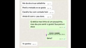 A conversa tava t&atilde_o safada no &ocirc_nibus s&oacute_ nas mensagens j&aacute_ fiquei bastante excitada fui no banheiro pra goza saiu bas...