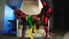 Cosplay threesome with hot Allie Haze