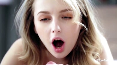 Slim green-eyed blonde Goldie Baby takes it deep in the ass and gets filled