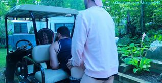 Getting Fucked on the Back of My Golf Cart After a Game of Tennis with POV Angles!