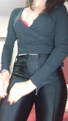 putting on tight clothes