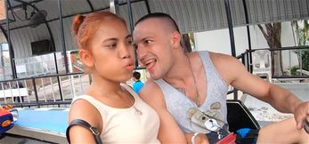 Theme park fun with sexy Thai gf