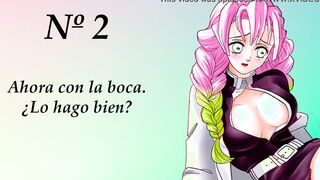 JOI animated con Mitsuri. Beautiful Gang Bang. En español.