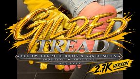 GILDED TREAD - YELLOW LUG SOLE BOOTS NAKED SOLES | LADY EVAA | 2,7K VERSION