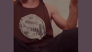 damn hot cute guy rides on a giant bottle and comes without using his hands