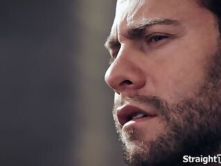 Teen student kneels while her teachers take out their cocks