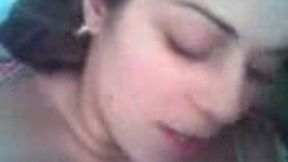 Brunette Turkish slut sucks my big thick dick and gets her muff eaten