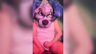 Pup making a dirt in his panties!