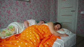 Stepmom Shares Bed with Stepson - One Bed Turns Into Wild Night Sex (POV, Big Ass, MILF)