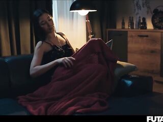 Tranny Grows Futanari Rod - Solo T-girl Prostate Orgasm With Loads of CUM