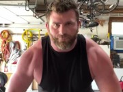 Working out and playing with post workout boner
