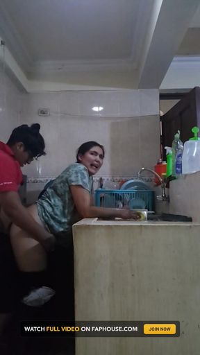 Sexy Latina Sex in the Kitchen