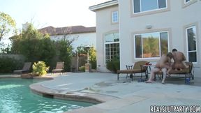 Real Slut Party - Back Yard Bbq Turns 4some Fun