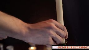 SayUncleNetwork.com - Catholic twink gags on priestâs dick then takes a raw poundin