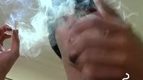 Attractive dude who loves to smoke seduces hot partner