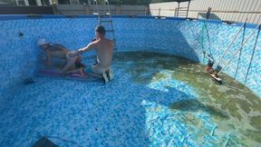 The Head of the House Fucked the New Pool Boy Right There