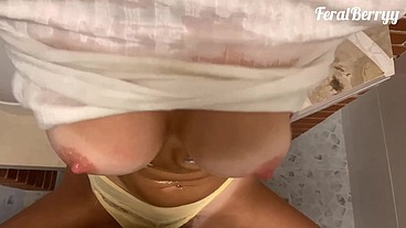 I was shocked as this hungry ass in oil fucked me. FeralBerryy (full video)