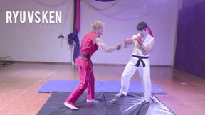 Ryu vs Ken: Footjob Domination Match