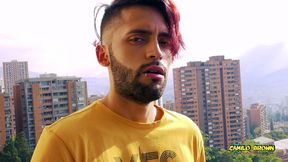 jerking off my big uncut cock in the balcony did i get caught? camilo brown
