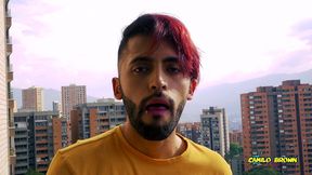 jerking off my big uncut cock in the balcony did i get caught? camilo brown