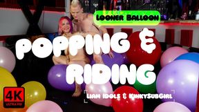 Looner Balloon Popping and Riding with Liam Idols and KinkySubGirl - 4K