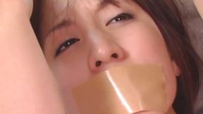 Pretty Japanese girl gets tied up and pounded by fuck machine