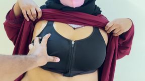 Fucking a Chubby Muslim Mother-in-law Wearing a Red Burqa &amp; Hijab (Part-2)